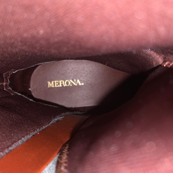 Merona Brown Zip Up Boots - Picture 4 of 5